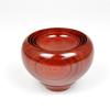 Kashoan SH-0164 Keyaki Ouryoki Wooden Bowl Set, Red Lacquer, 5 Bowls