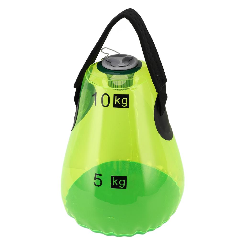 Water Kettlebell Inflatable with Air Pump Plastic Handle 10kg Capacity Water Weight Bag for Home Gym