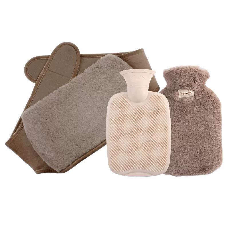 Extra-Large, Large-Capacity 9-Liter Water-Filled Hot Water Bag, Imitation Rabbit Fur, Large Pvc Water-Filled Waist-Protecting Hot Compress Warm Water