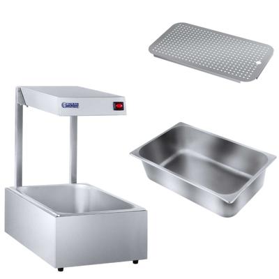 Gastronomic Heating Lamp, Food Warmer, 500W, GN11 Container