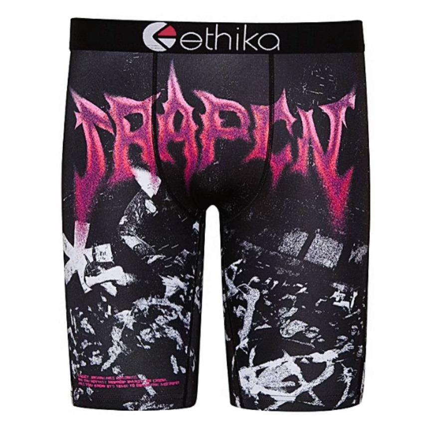 

Чоловіча дихаюча квадратна білизна ETHIKA: Модні спортивні труси з принтом, плавки для фітнесу, пляжні штани. 2XL EU size (180-210 jin)