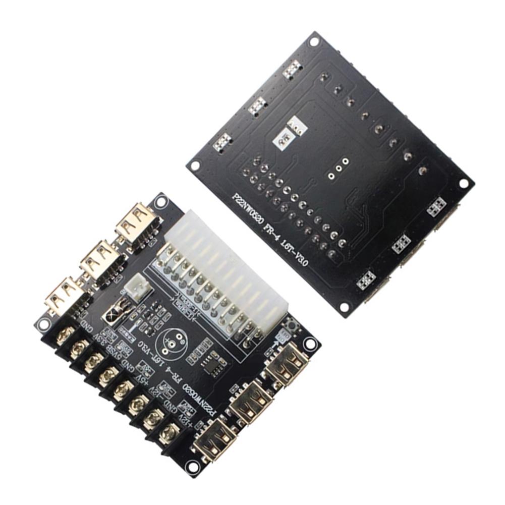 24-pin Distribution ATX Power Board Infrared Tester Function Tactile Switch 550000 Cycles Power Distribution Adapter