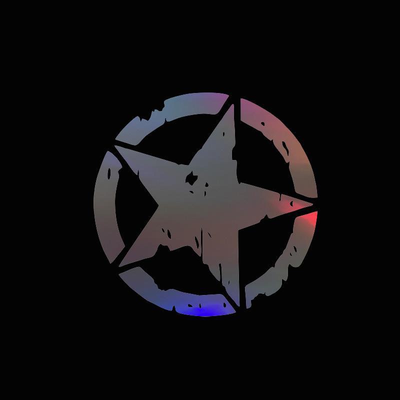 

Персонализированные наклейки на автомобиль с пятиконечной звездой для мотоцикла, окна автомобиля, заднего стекла, бампера 18x18 cm