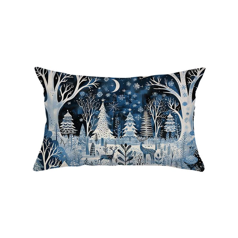 

Рождественская наволочка для поясничной подушки, праздничное украшение, чехол для подушки на диван в гостиной, полиэстеровый чехол для подушки с принтом 30 * 50Cm (excluding pillow core)