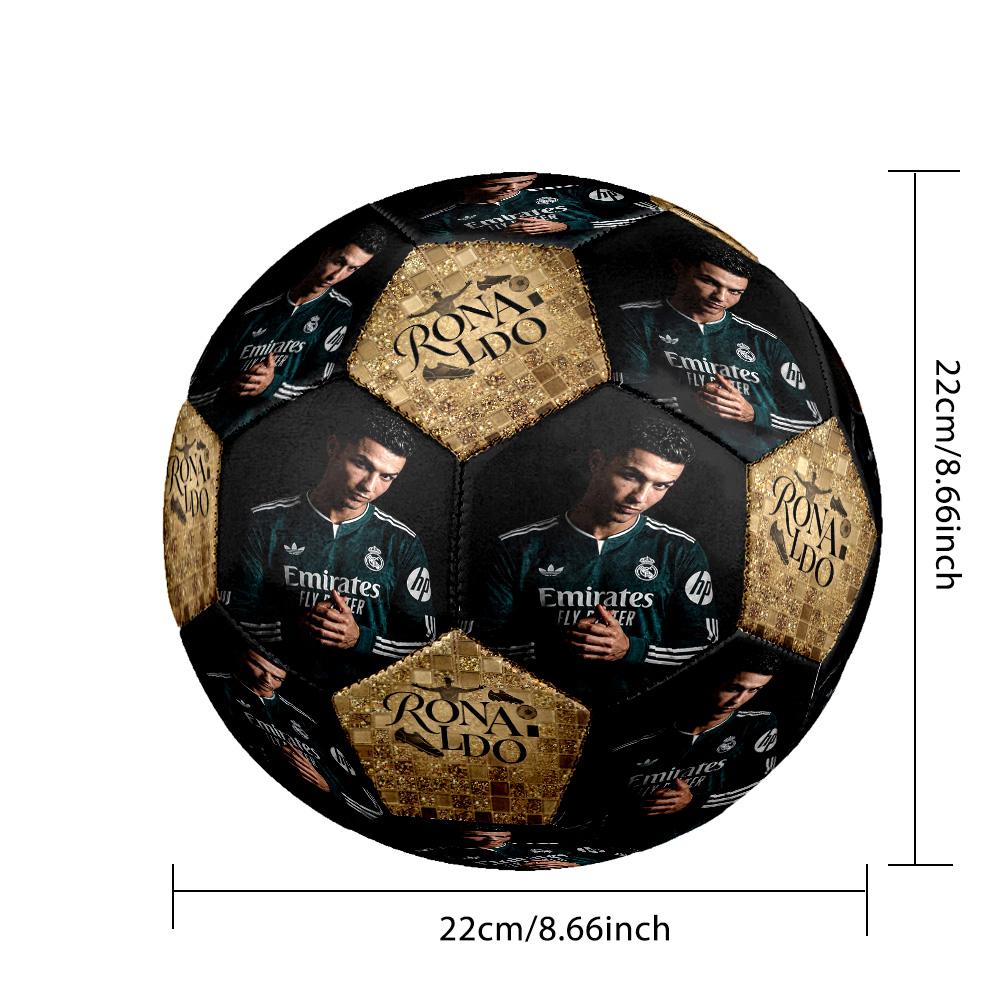 Ronaldo's Jersey Size 5 Football Machine-Stitched Indoor/Outdoor Training and Matches Perfect Commemorative Gift for Soccer Lovers