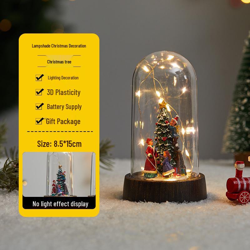 

Креативный рождественский ночник: Украшение Деда Мороза с пластиковым колпаком для домашнего декора