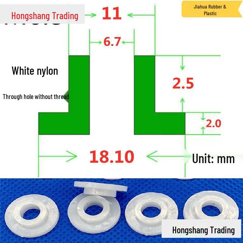 Step T-Shaped Nylon Insulating Bushing Washer, M3-M35 Thread Protection Spacer