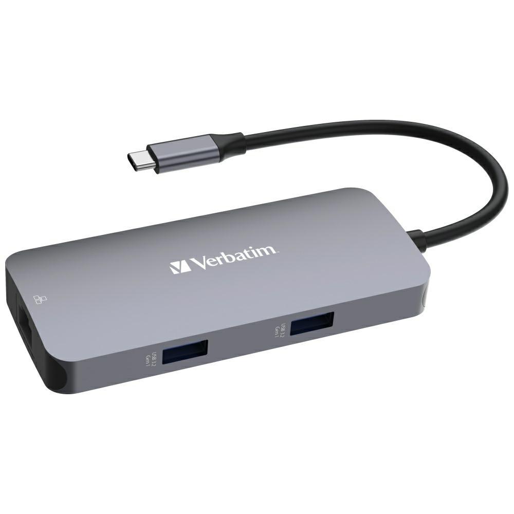 Verbatim Adapter Hub Usb-C - Hdmi/Usb-C  /Eternet/2Xusb-A 3.0 Aluminiowy/Aluminum 32150