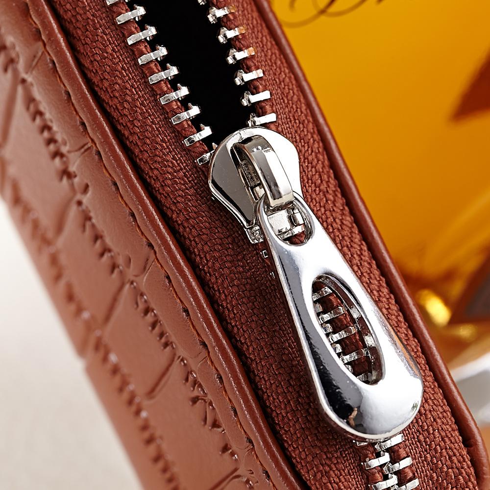 Popular car men's key bag gifts, high-end cowhide car key bag with diamond crocodile pattern