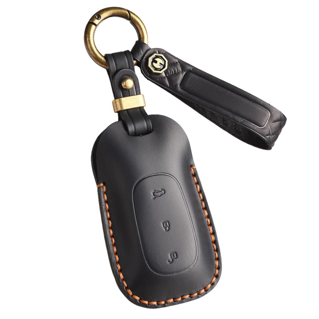 Retro Genuine Leather Car Key Cover for L7, L8, L6, L9 Models