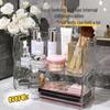 Clear Acrylic Cosmetics Organizer & Storage Box for Bathroom and Vanity