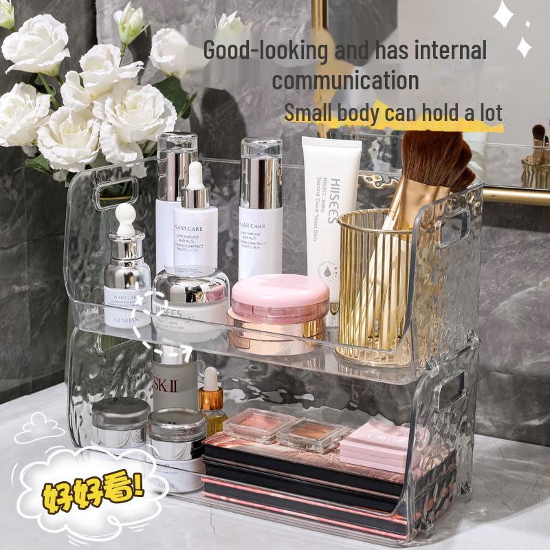 Clear Acrylic Cosmetics Organizer & Storage Box for Bathroom and Vanity