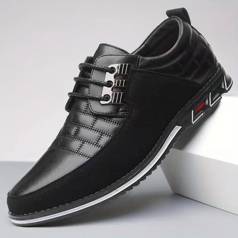 Men S British Style Comfortable Large Size Casual Fashion Leather Daily Shoes