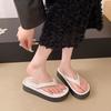 Muffin thick-soled flip-flops shoes for women's summer wear new models with skirts to increase the height of beach sandals