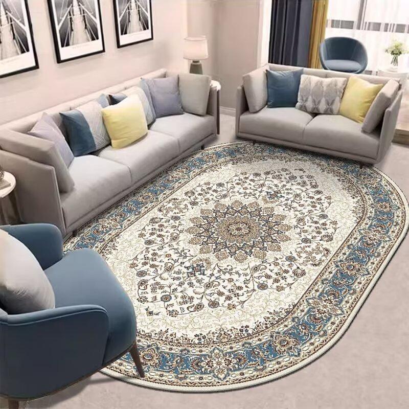 Oval Persian Carpet Living Room Sofa Area Decoration Retro Rugs 200x300 Coffee Tables Non-slip Washable Floor Mats Customizable