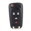 Auto 4 Tasten Klappschlüsselanhänger Gehäuse Schale Abdeckung Schwarz Ersatz für Camaro 2010 2013