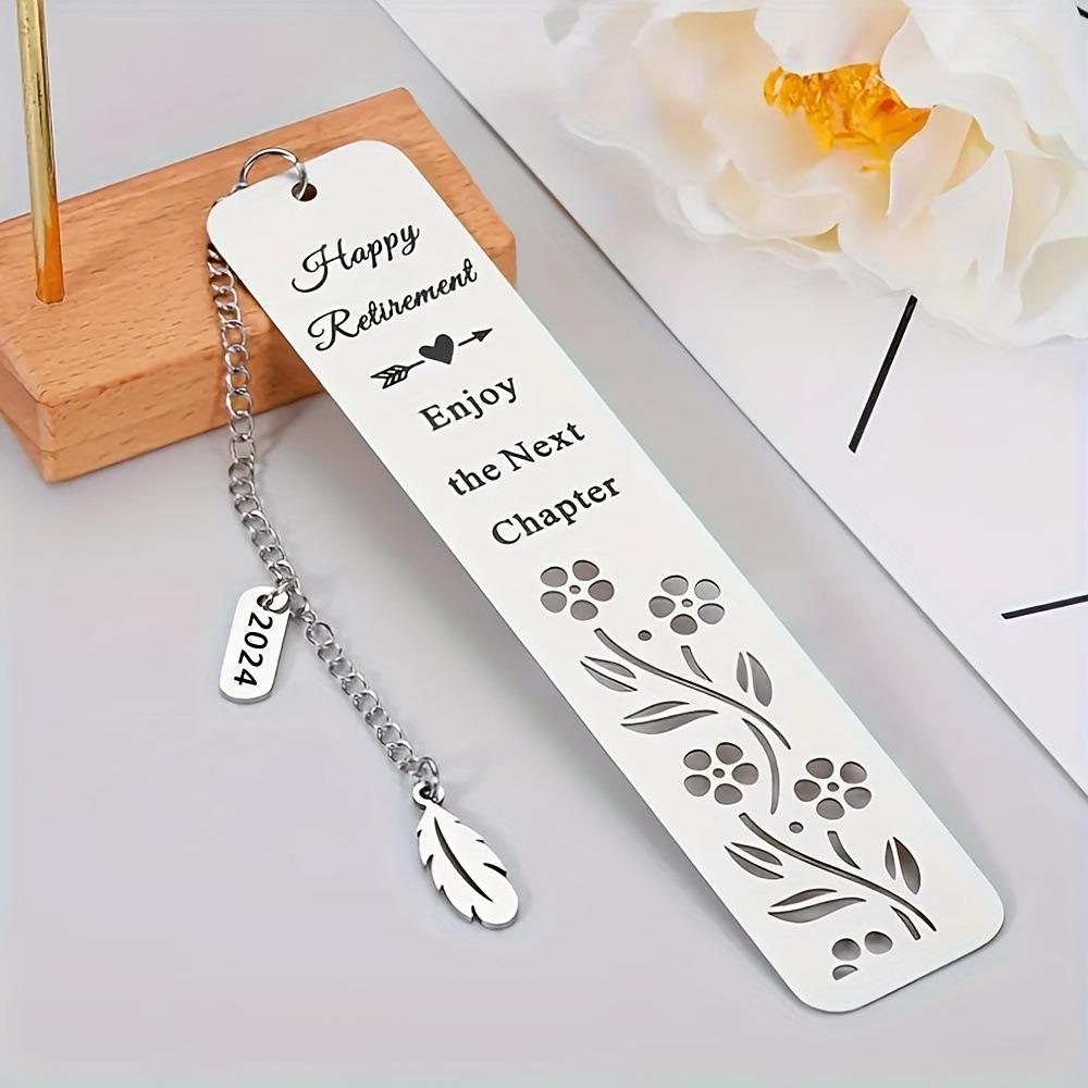 DIY Art Craft Engraved Bookmark Hanger School Stationery Book Clip Employee Gratitude Gift Office Supplies Retirement Bookmarks