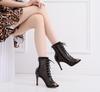 2024 Newest Women Latin Dance Boots Black Bachata Salsa Dancing Shoes For Woman High Heel Ballroom Dance Shoes High Top Outdoor