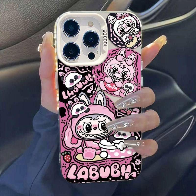Pink Cloth Cloth Is Suitable for IPhone16Pro Mobile Phone Case Apple 15pro14Plus Cartoon 13prox.