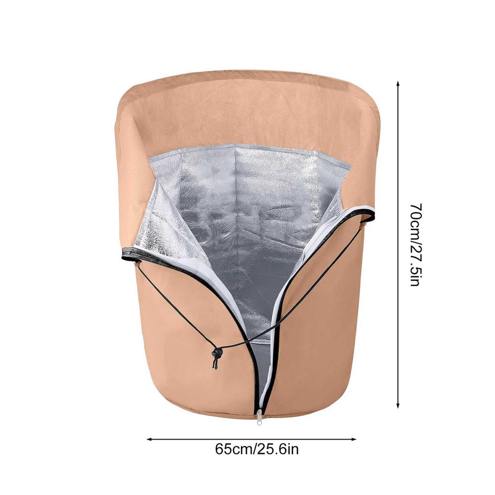 Plant Potted Antifreeze Protection Bag Plant Protection Cover Thermal Cover Plant Winter Protection Pot with Drawstring & Zipper