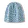 Women 100% Pure Cashmere Beanie Hat Cable Knit Pattern Winter Warm Soft Slouchy Skullies Cap Cold Weather Accessory