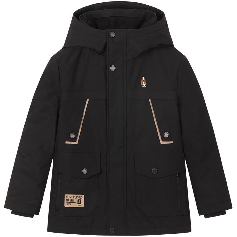 

Hush Puppies Boys 3-Proof Fleece-Lined Hooded Outdoor Jacket 130