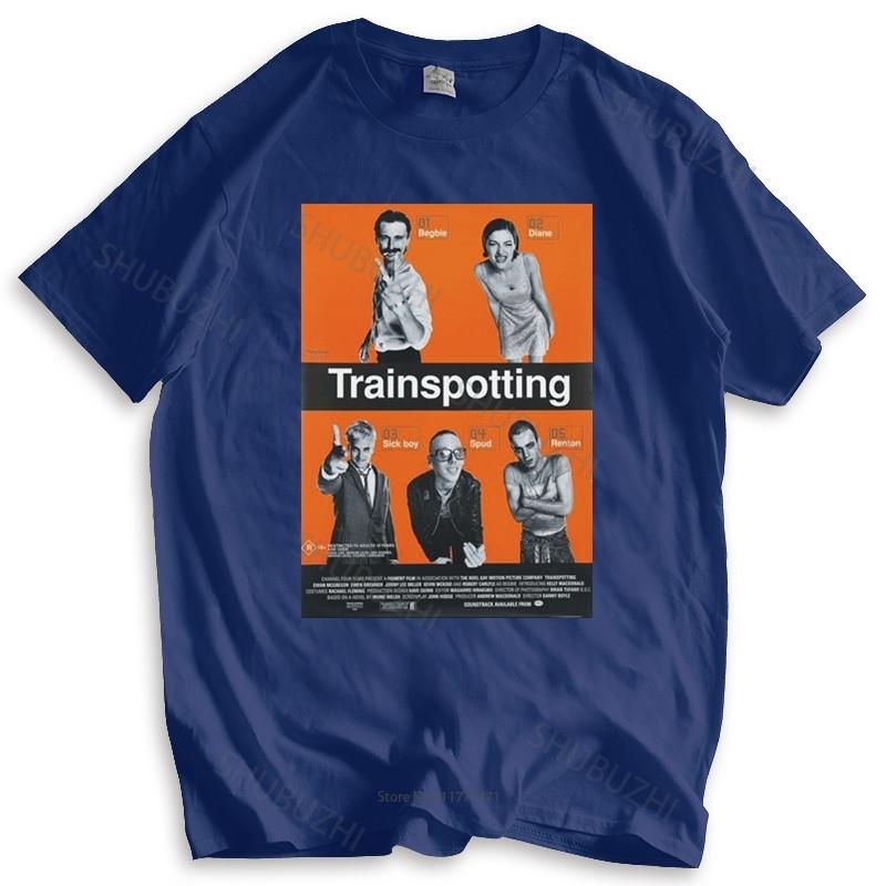 Fashion brand t shirt Unisexs loose Trainspotting Tshirt Design British popular black comedy unisex fitted cotton tshirt for boys