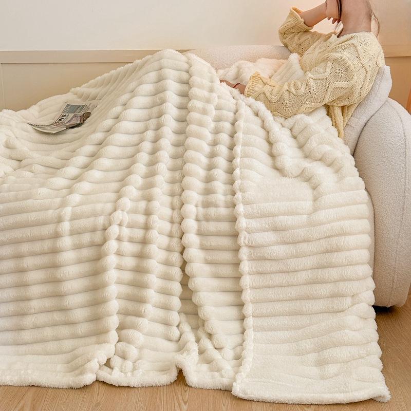 

Мягкое полосатое фланелевое и флисовое одеяло 70x100CM (Lap Blanket)