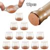 6/10/12 Clear Silicone Table & Chair Leg Covers - Silent, Wear-Resistant, Anti-Slip Pads