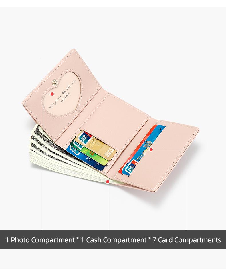 2025 Korean & Japanese Fresh Style Women's Tri-fold Ultra-thin Short Wallet - Trendy Coin Purse for Girls & Students