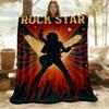 1pc Rock Star Outdoor Blanket Lightweight Flannel, All-Season Use for Sofa, Bed, Travel, Camping, Living Room, Office, Couch008