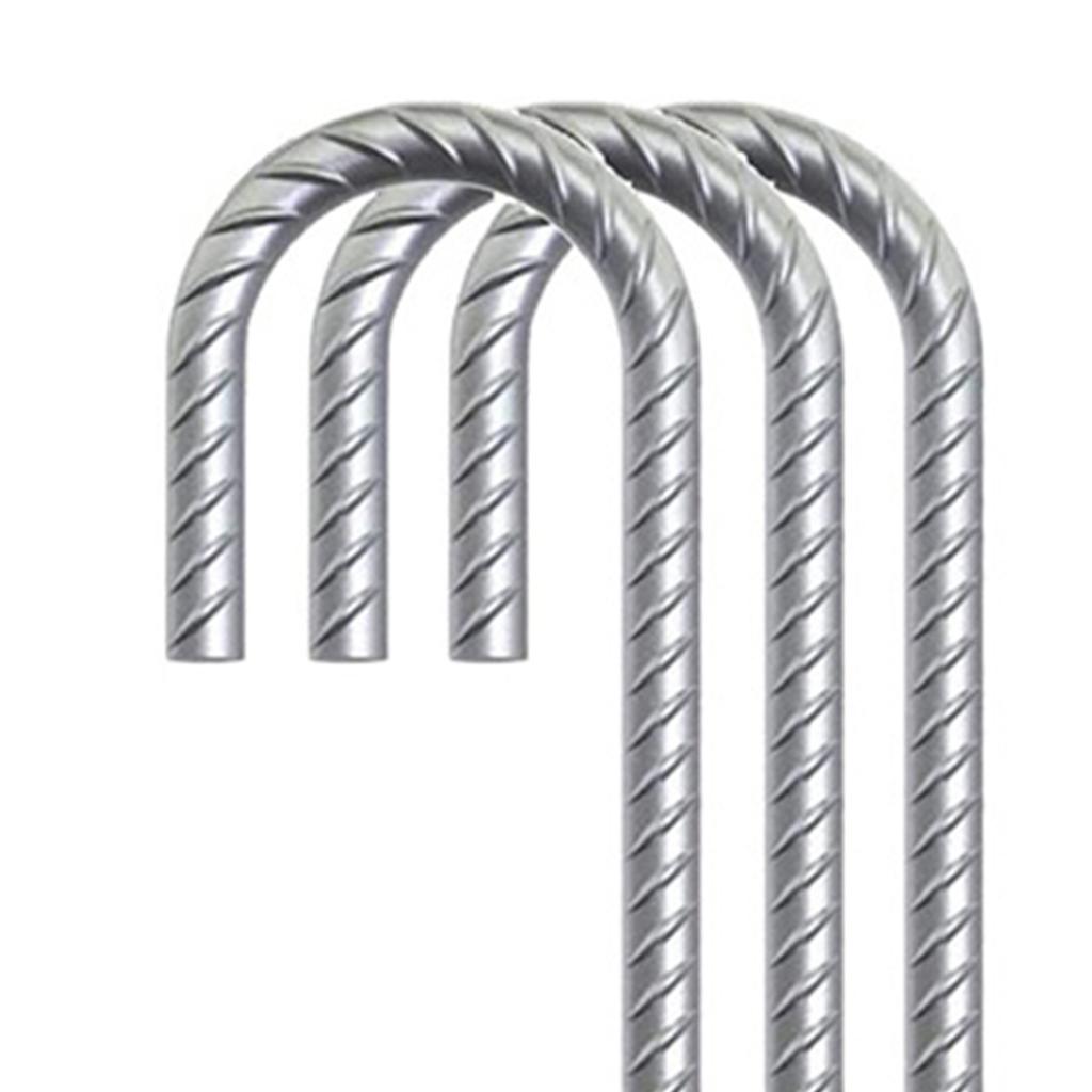 J-Haken Erdanker Verzinkter Stahl Bewehrungsstähle Spitzes Ende Stützpfähle für Gartenzaun