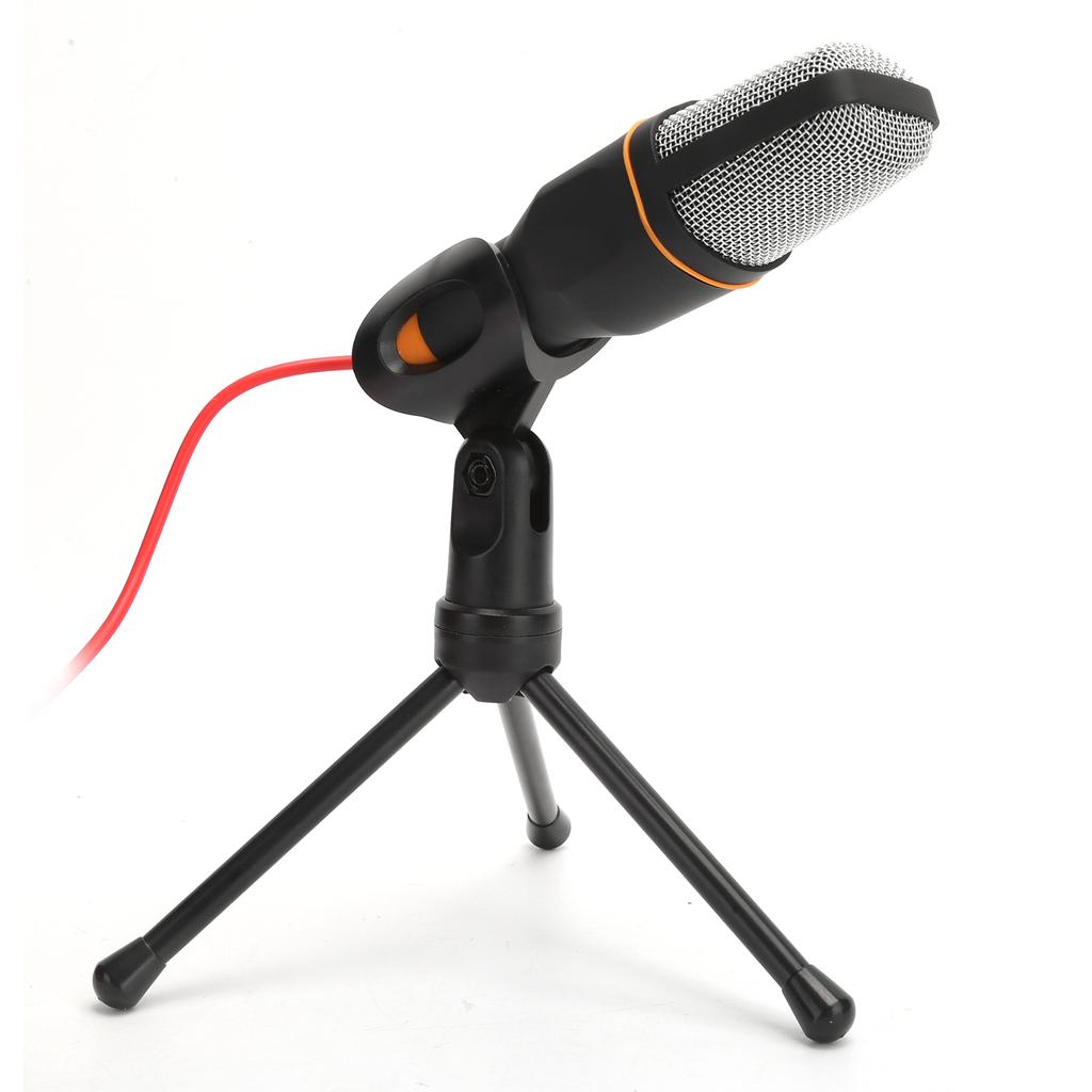 Computer Wired Microphone Condenser Microphone with Desktop Tripod for Online MeetingBlack