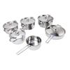 7 Piece Cookware Set Stainless Steel Double Ear Soup Pot Single Handle Milk Pan Frying Pan with