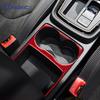 Real Soft Carbon Fiber Sticker For Seat Leon 2017 2018 2019 LHD RHD Car Water Cup Holder Panel Trim Interior Accessories