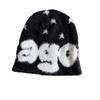 Letter Ago Pattern Knitted Beanie Cap Fashionable Breathable Hat Gifts Warm