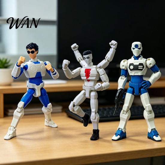 Cartoon Character Figurine Action Figure 3D Printed Posable Articulated Poseable Fidget Toy Model Collectible Decoration Anime Fans Gifts