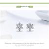 Europäischer & Amerikanischer Stil S925 Silber Schneeflocken Weihnachts-Ohrringe, Vielseitig Weißgoldplattiert BSE009