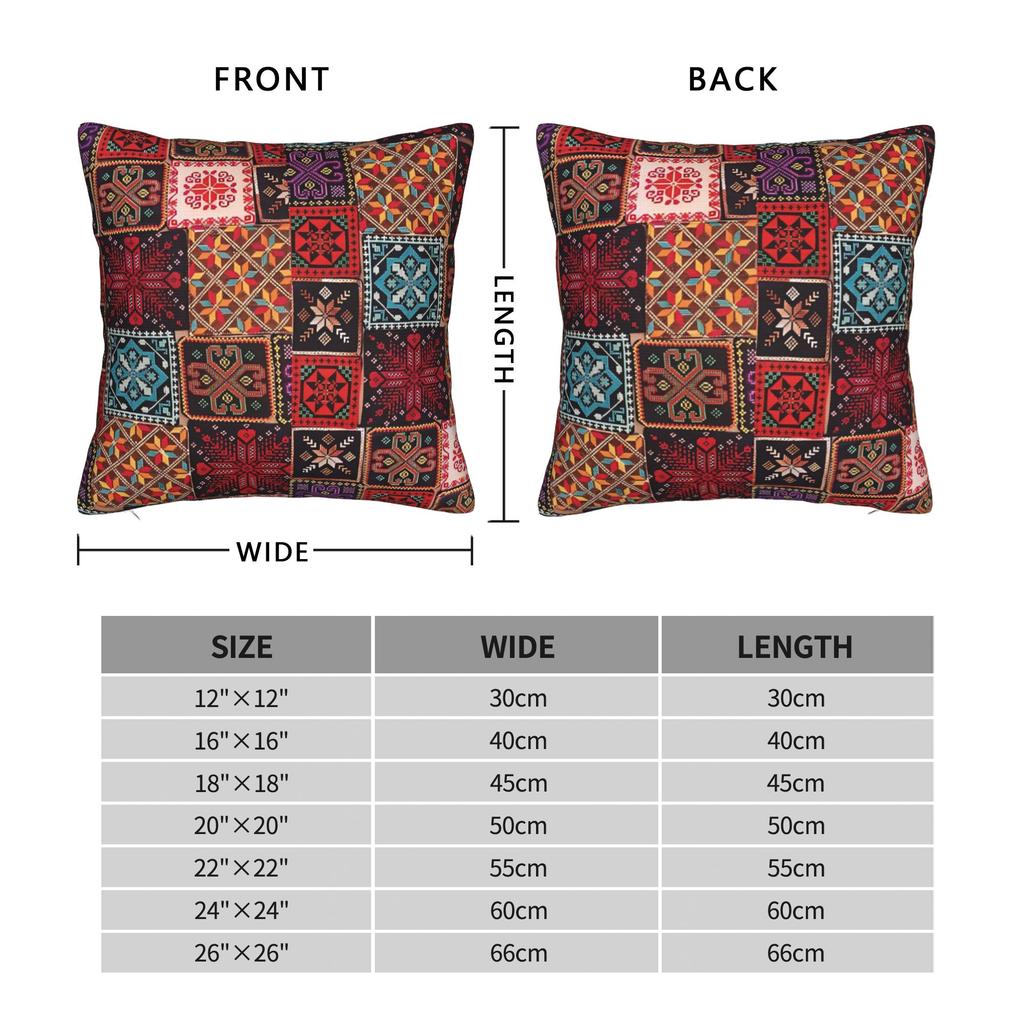 Housse de coussin design broderie Palestine Housse de coussin personnalisée traditionnelle palestinienne Housse de coussin mignonne pour canapé, voiture, décoration intérieure