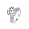 European Style Six-Prong Moissanite Engagement Ring In S925 Silver