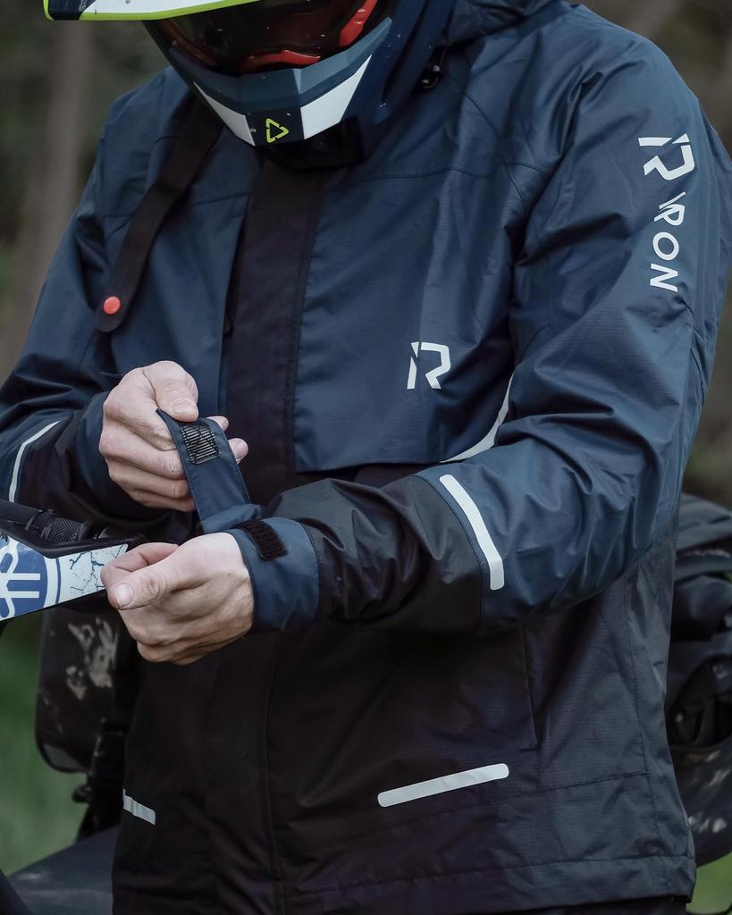 RIDEIRON Motorcycle Cycling Rainwear Top and Perfect for Mountain and Rainy Breathable and Includes Storage Bag Men's Raincoat, Raincoat, Set,