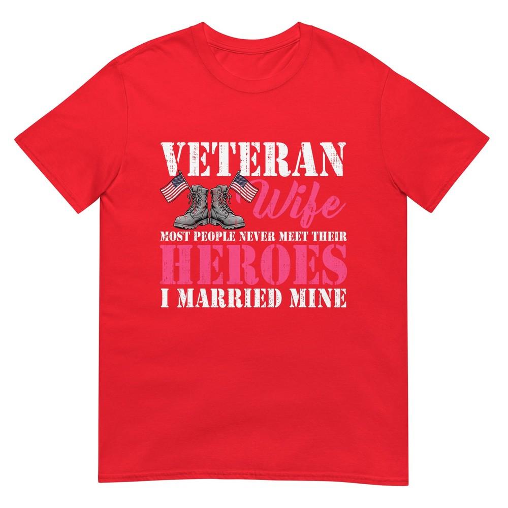 Veteran Wife Married Mine Proud Military Husband Veteran Day TShirt S