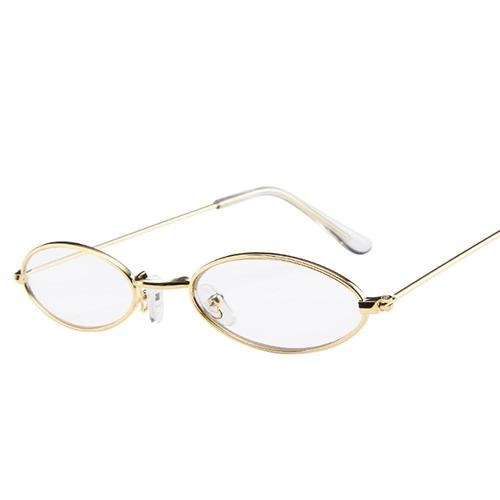 Vintage Retro Small Oval Sunglasses Woman Men Classic Vintage Brand Sunglasses Black Red Metal Color Sun Eyeglasses For Female Fashion Designer Style