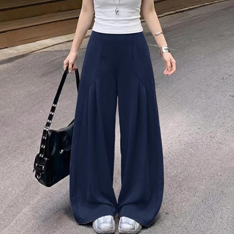 ZANZEA Women Casual Elastic Waist Loose Long Pants