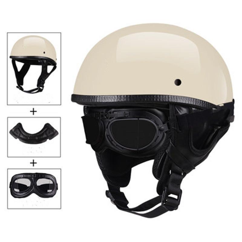 DOT Certification Retro Motorcycle Helmet Moto Helmet Scooter Vintage Half Face Biker Motorbike Crash Moto Helmet Casco Moto CE