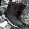 Snöstövlar för män för att hjälpa tjock sula plus fleece Halk- och slitstarka vinterstövlar i stora storlekar