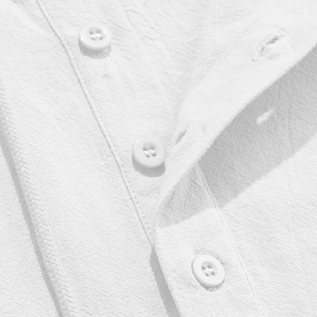 Men's Linen Short Sleeve T-Shirt Beach Casual Hooded Shirt Pure Color Shirt Comfortable Lightweight Breathable Summer Top