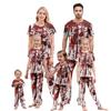 Bedrucktes Süßes Familien-Set Pyjamas Hauskleidung Familie Kurzarm-Oberteil Hose Set