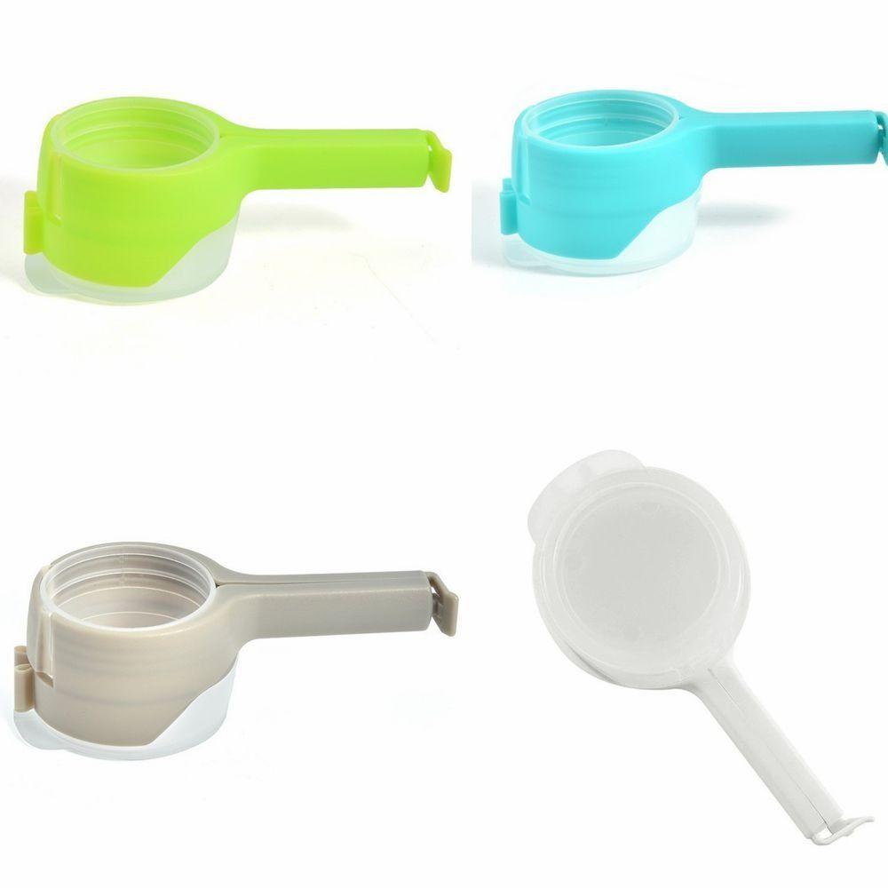 4 pcs Pour Spout Food Bag Clips Plastic Snack Bag Sealer Bag Sealer Clips Pet Food Storage