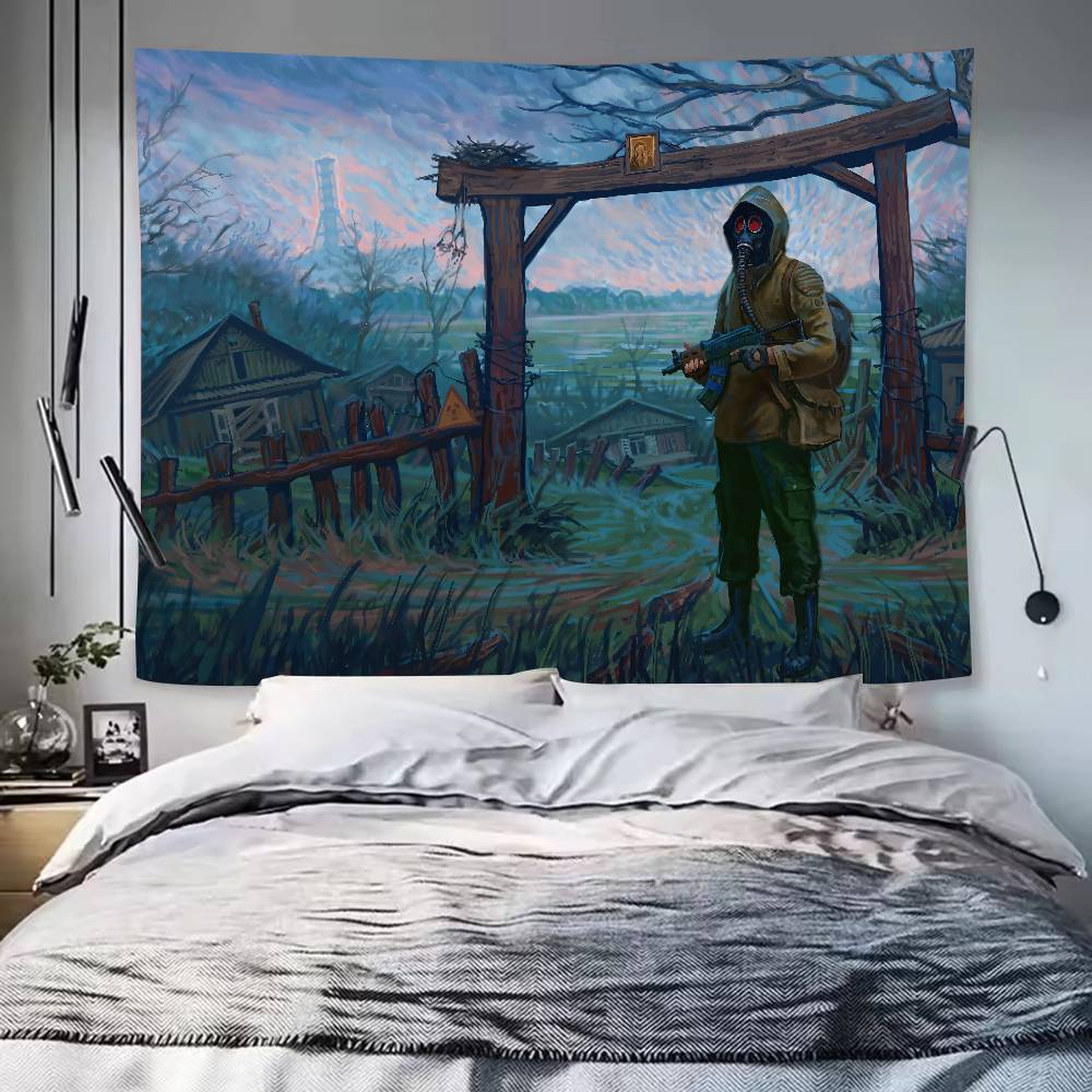 Horror Thriller Adventure Game SSTALKER Series Game Tapestry Decoration Bedroom Dormitory Background Living Room Club Tapestry